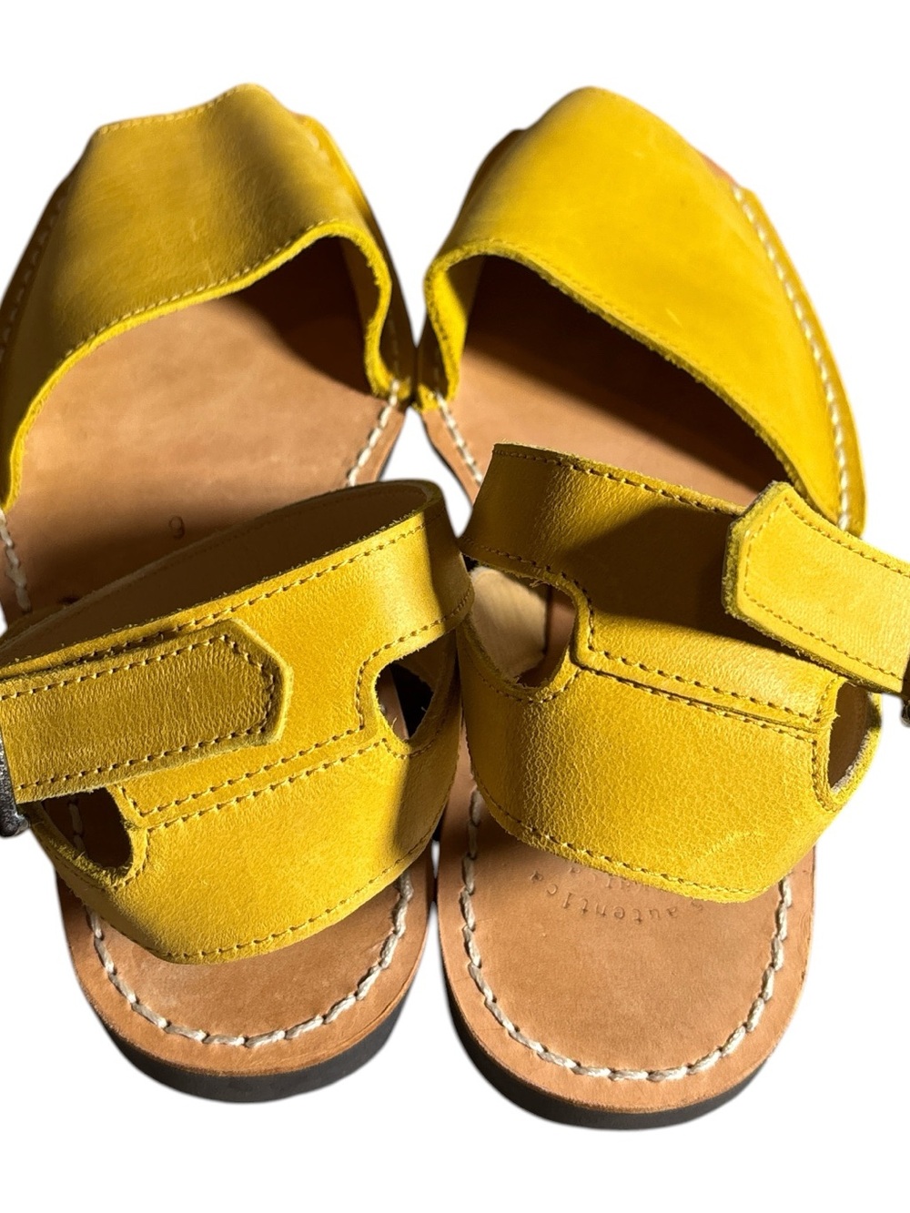 PONS Avarca Menorca Saffron Yellow Leather Ankle Strap Sandals EU 36 - Picture 2 of 6
